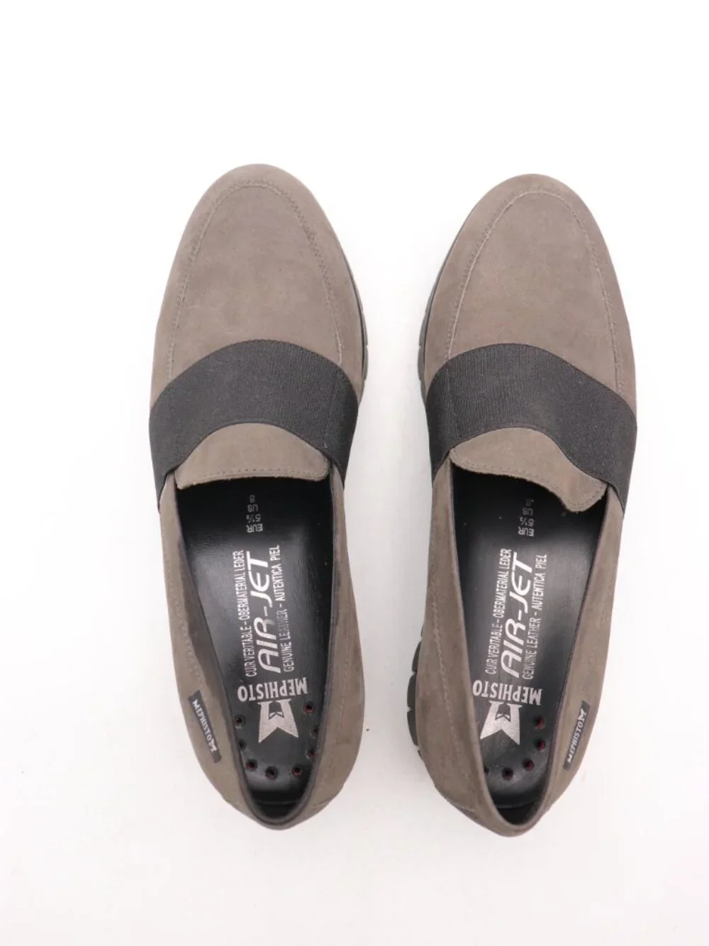 Mephisto Gray Loriane Women's Size 8 Bucksoft Suede Leather Slip-Ons Loafers